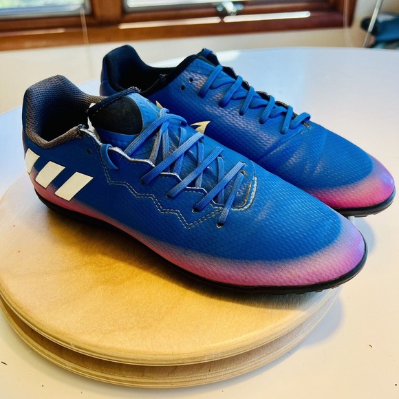 Adidas Messi 16.3 TF Men's Size 5 Blue White Soccer Cleats BB5647 - Picture 3 of 5